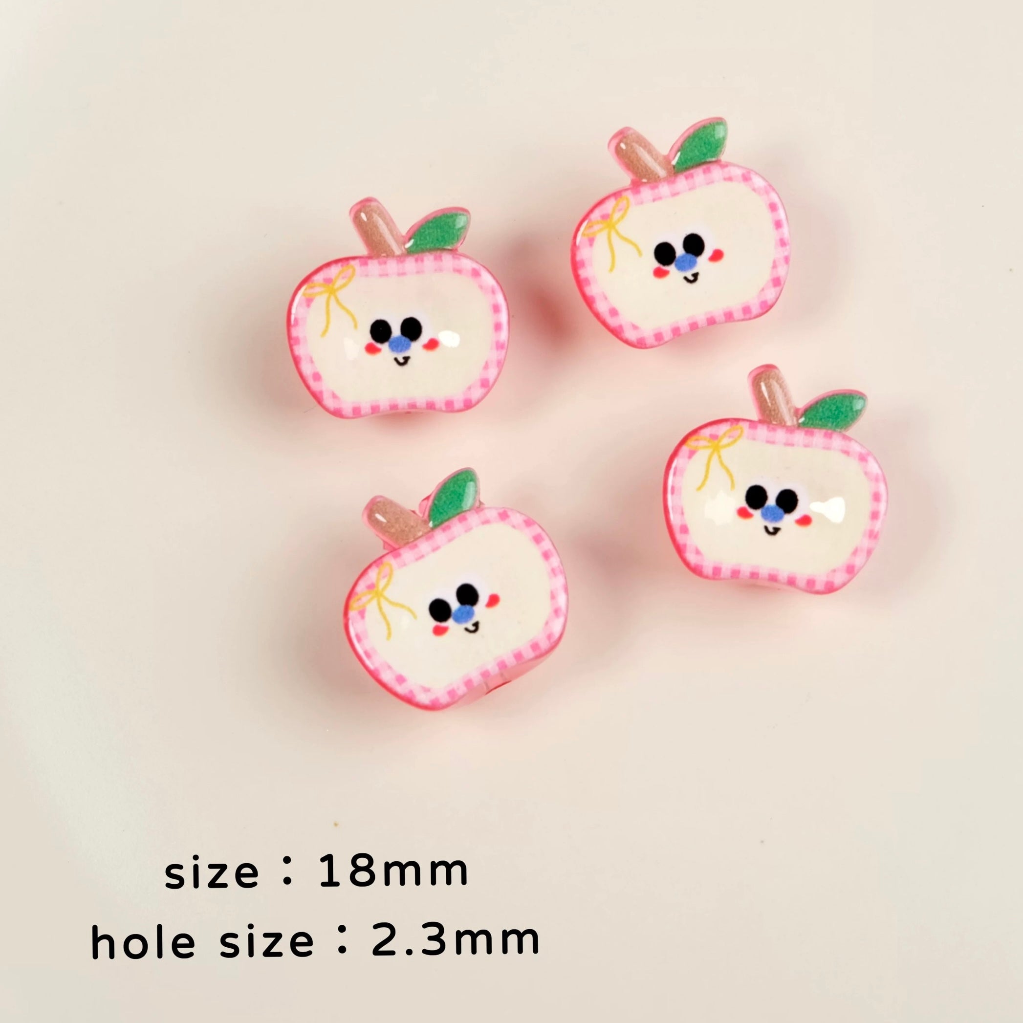 Apple-Shaped Beads