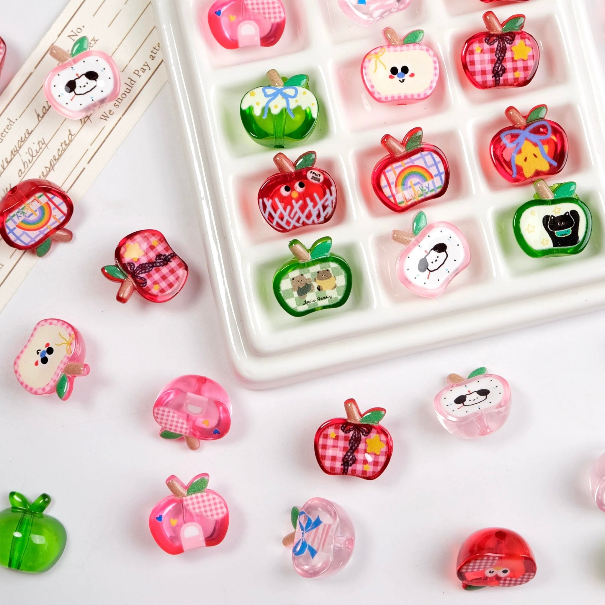 Apple-Shaped Beads