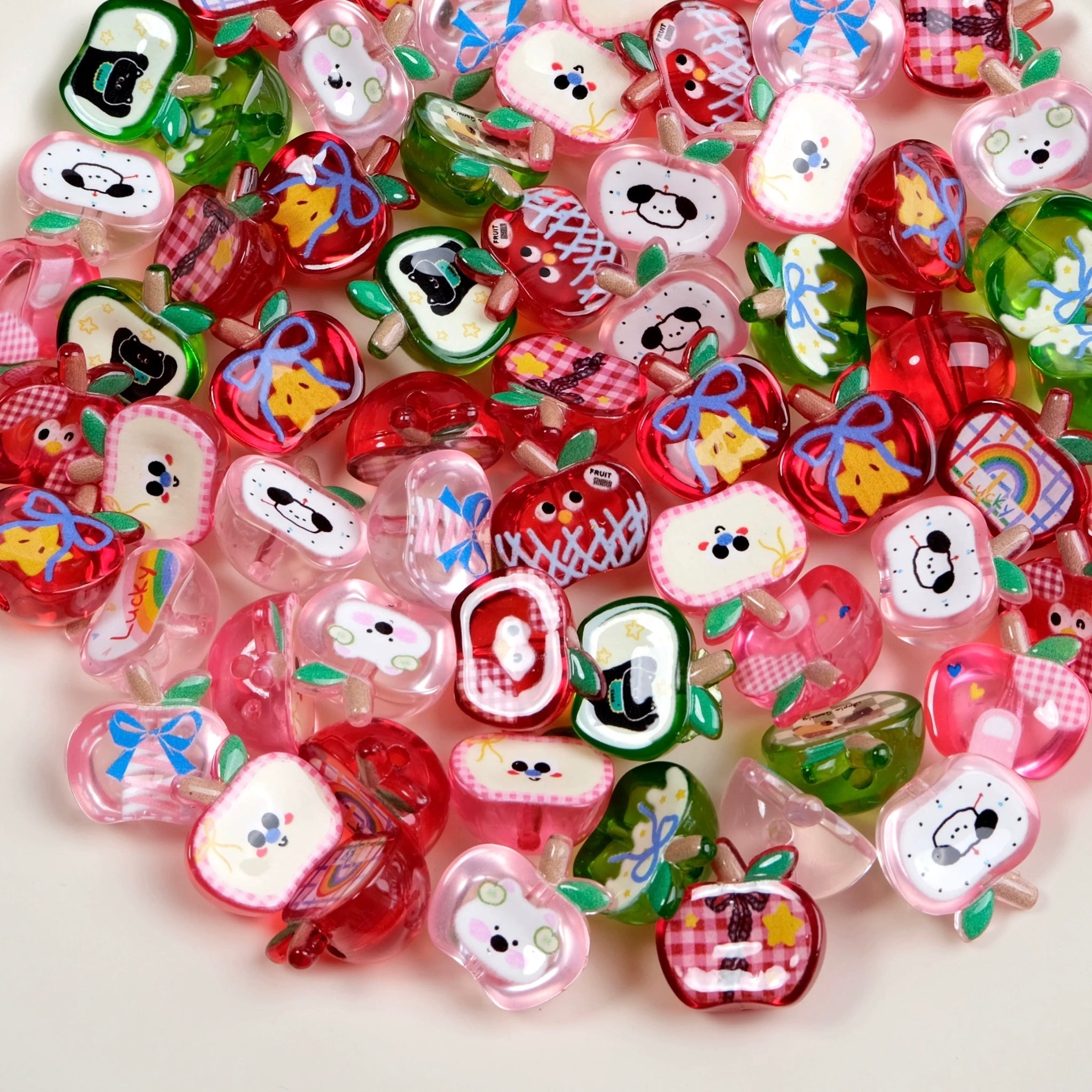 Apple-Shaped Beads