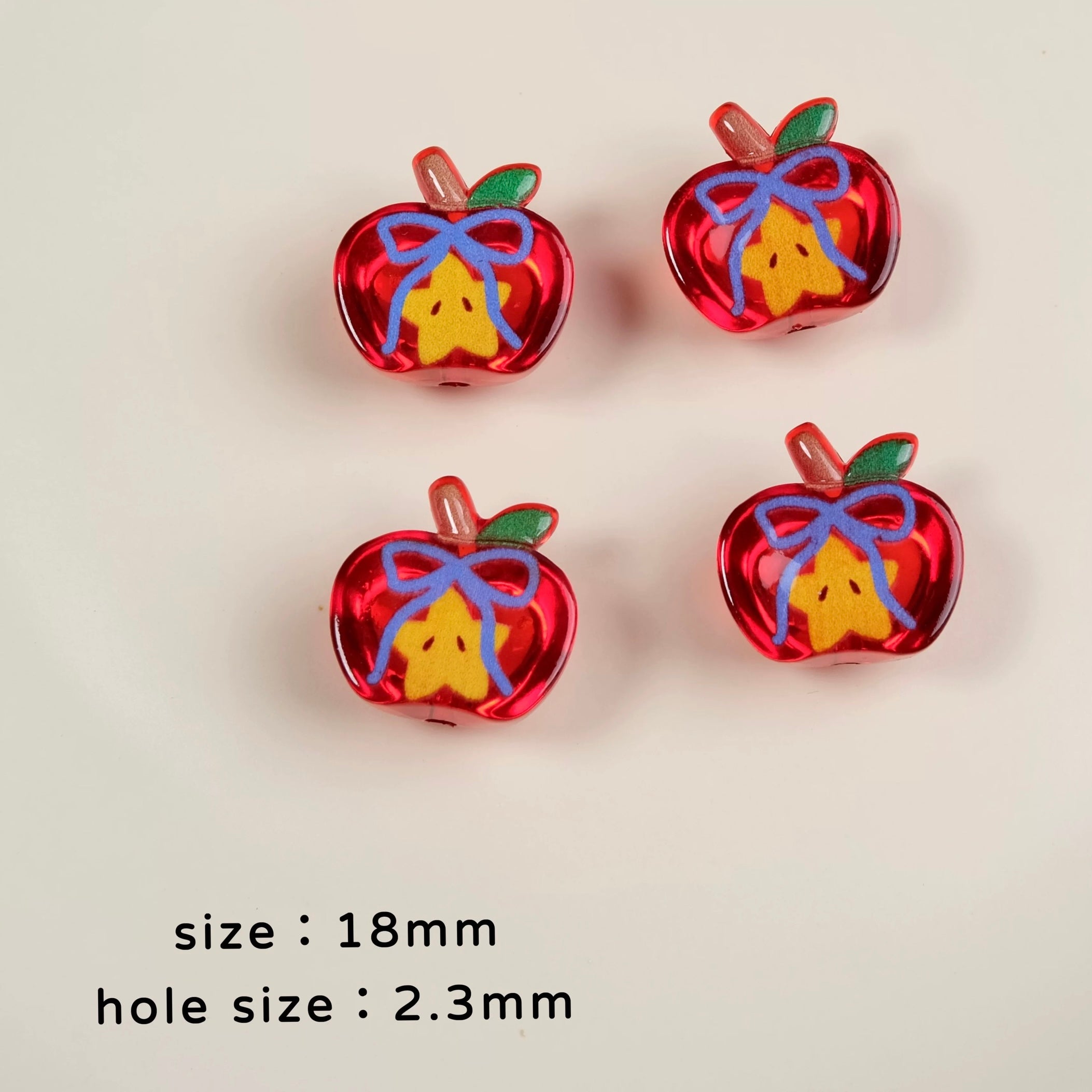 Apple-Shaped Beads
