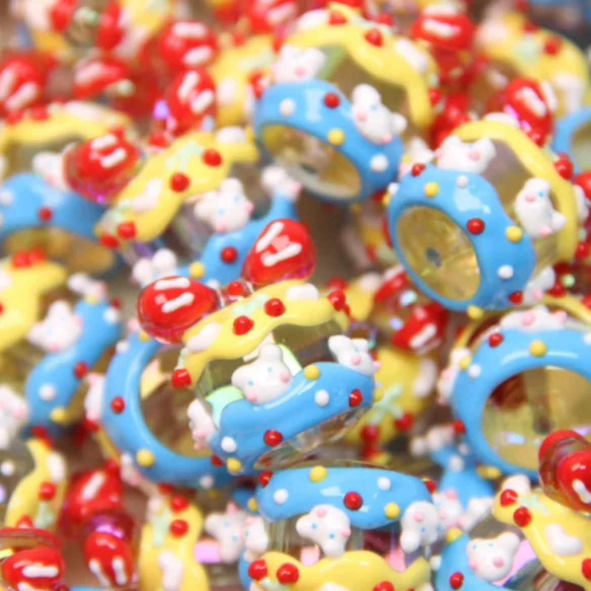 Milk Carton Hand-Painted Beads