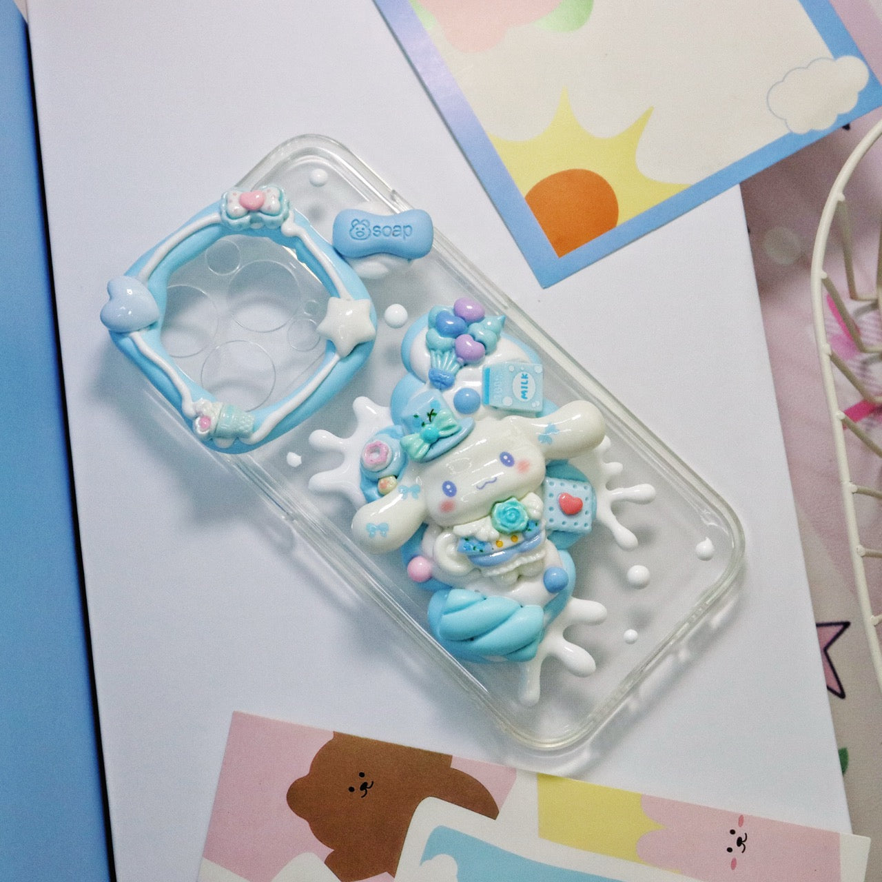 Cream glue mobile phone case