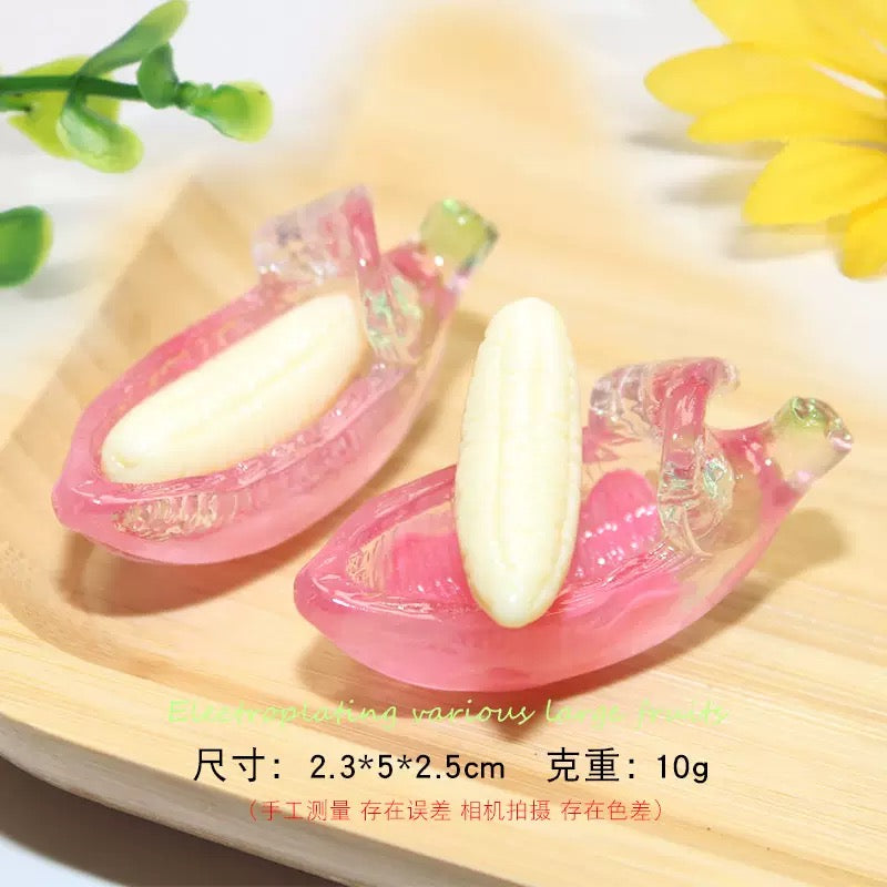 Luminous transparent fruit and vegetables