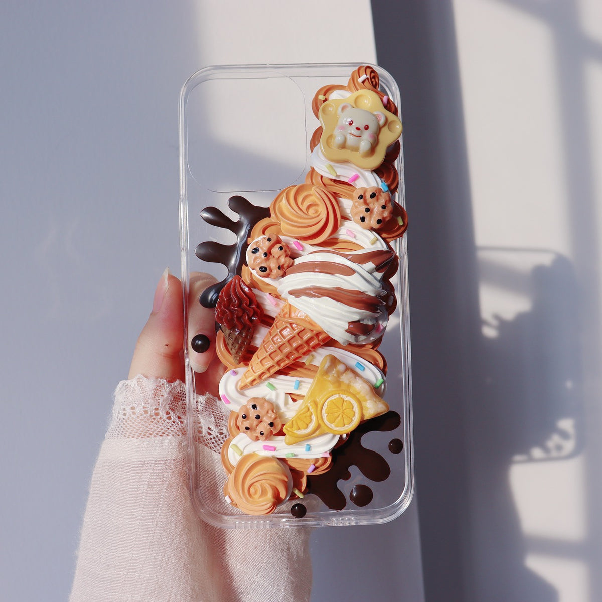 Ice cream handmade cream glue case