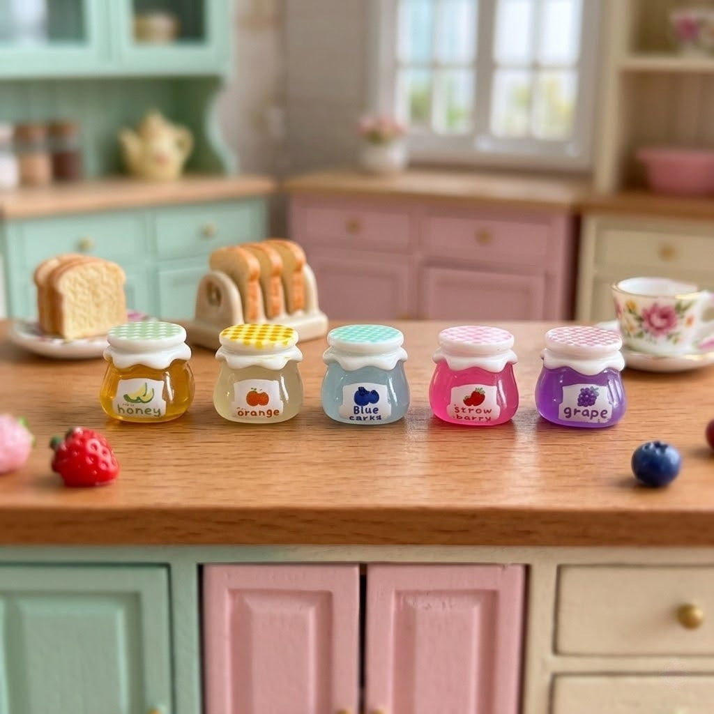 Resin jam jar DIY food and play accessories