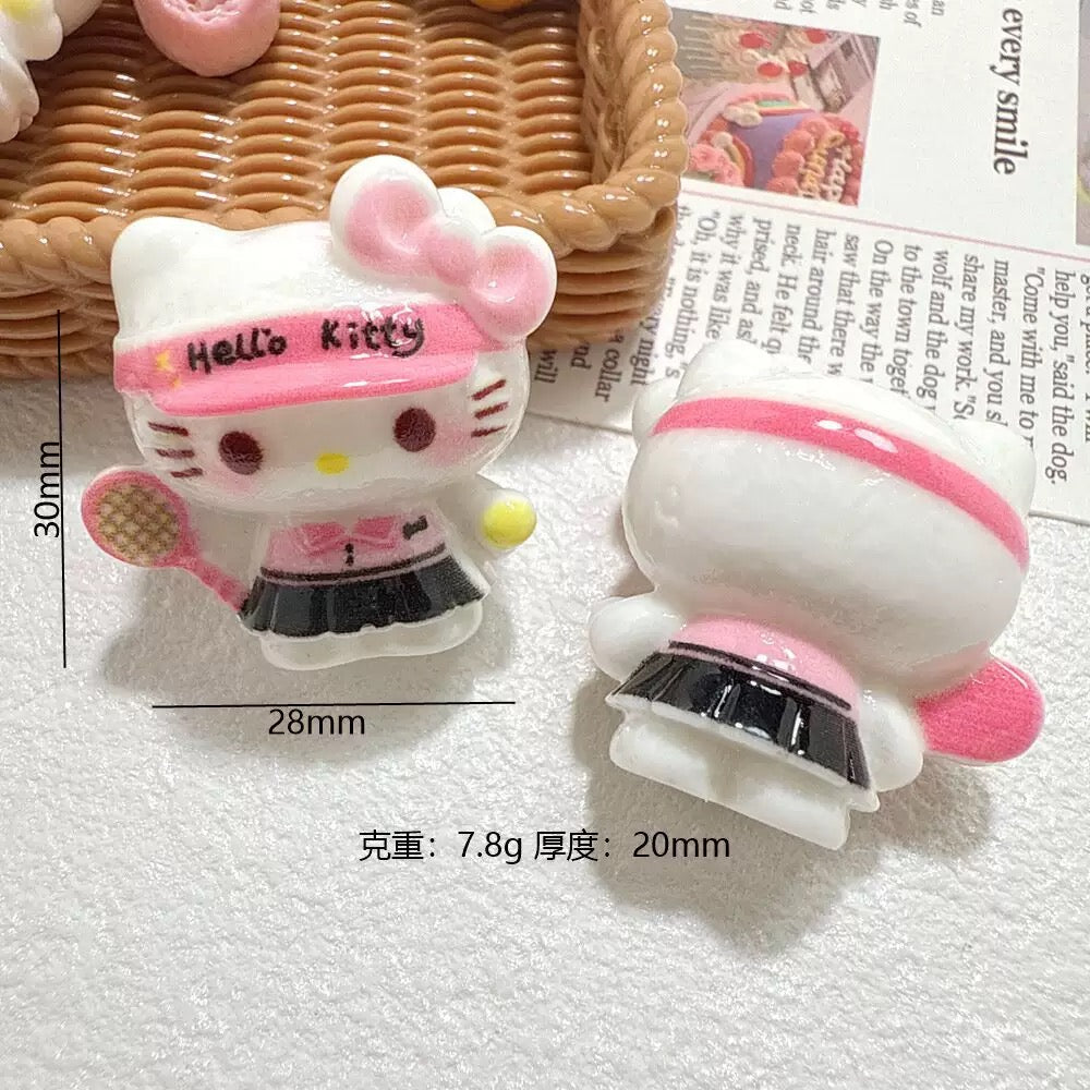 3D Sports racket K T resin cartoon accessories decorative materials