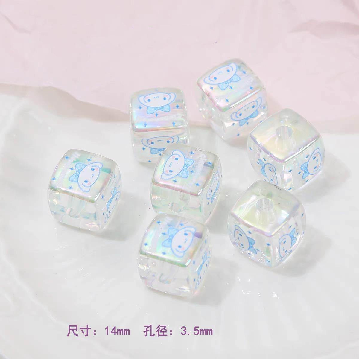 Acrylic relief block bead DIY jewelry accessorie