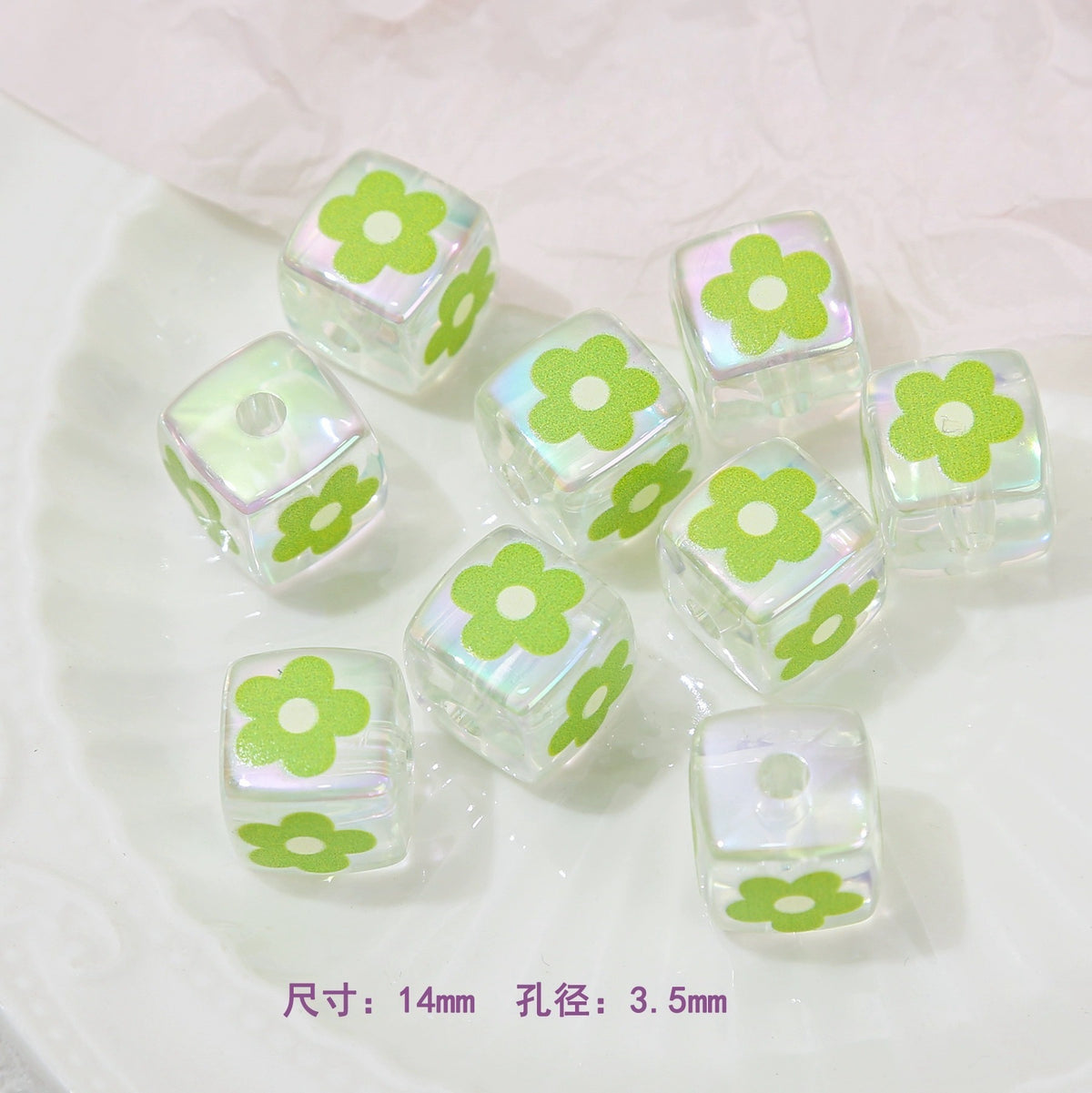 Acrylic relief block bead DIY jewelry accessorie