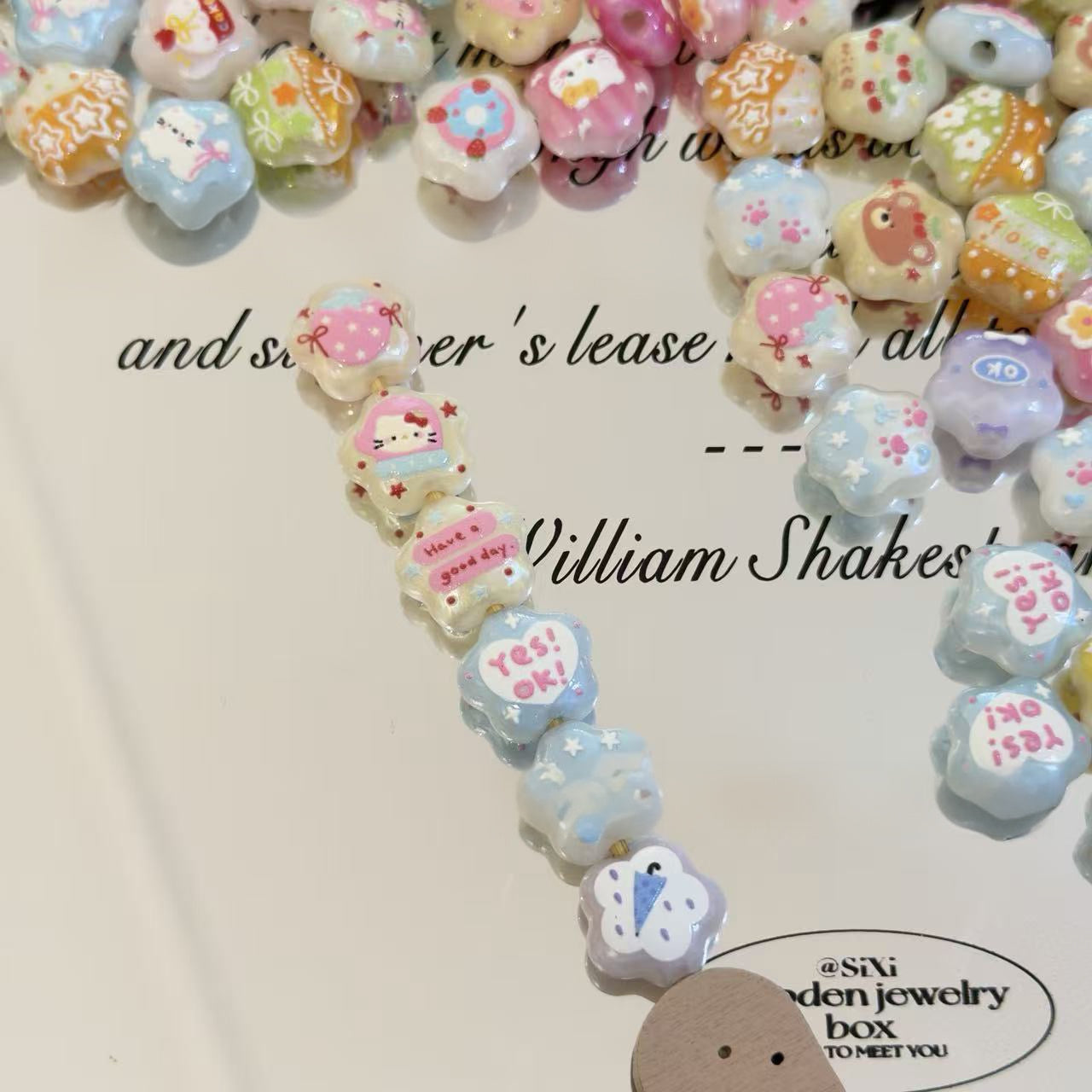 Acrylic relief bead DIY jewelry accessories