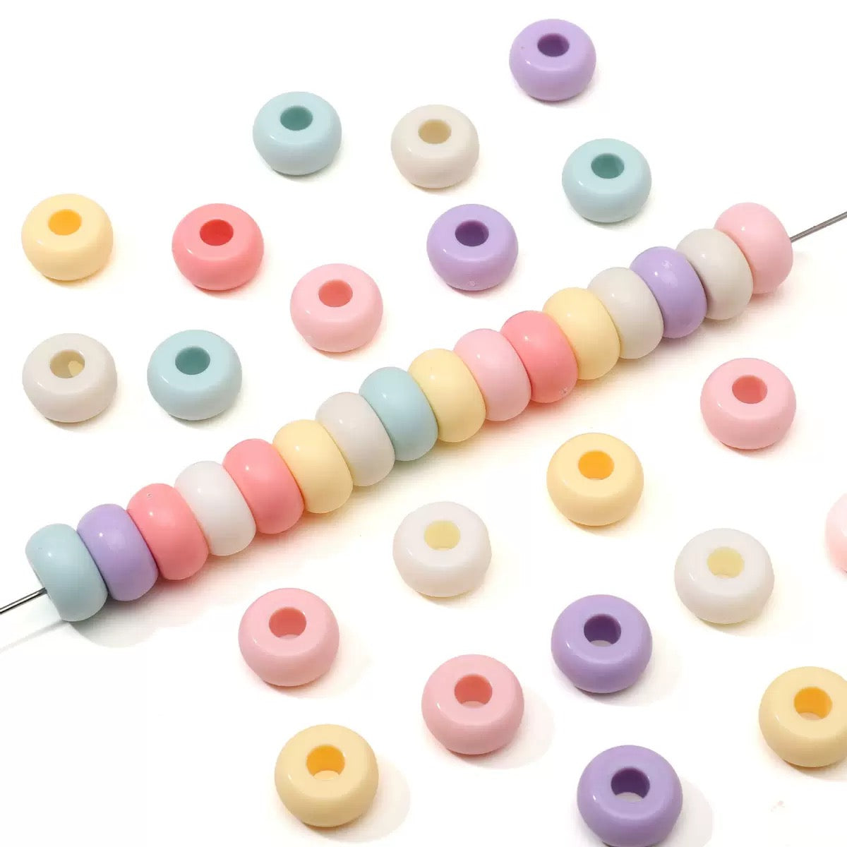 Acrylic Large Hole Beaded DIY Phone Chain Keychain Pendant Accessory