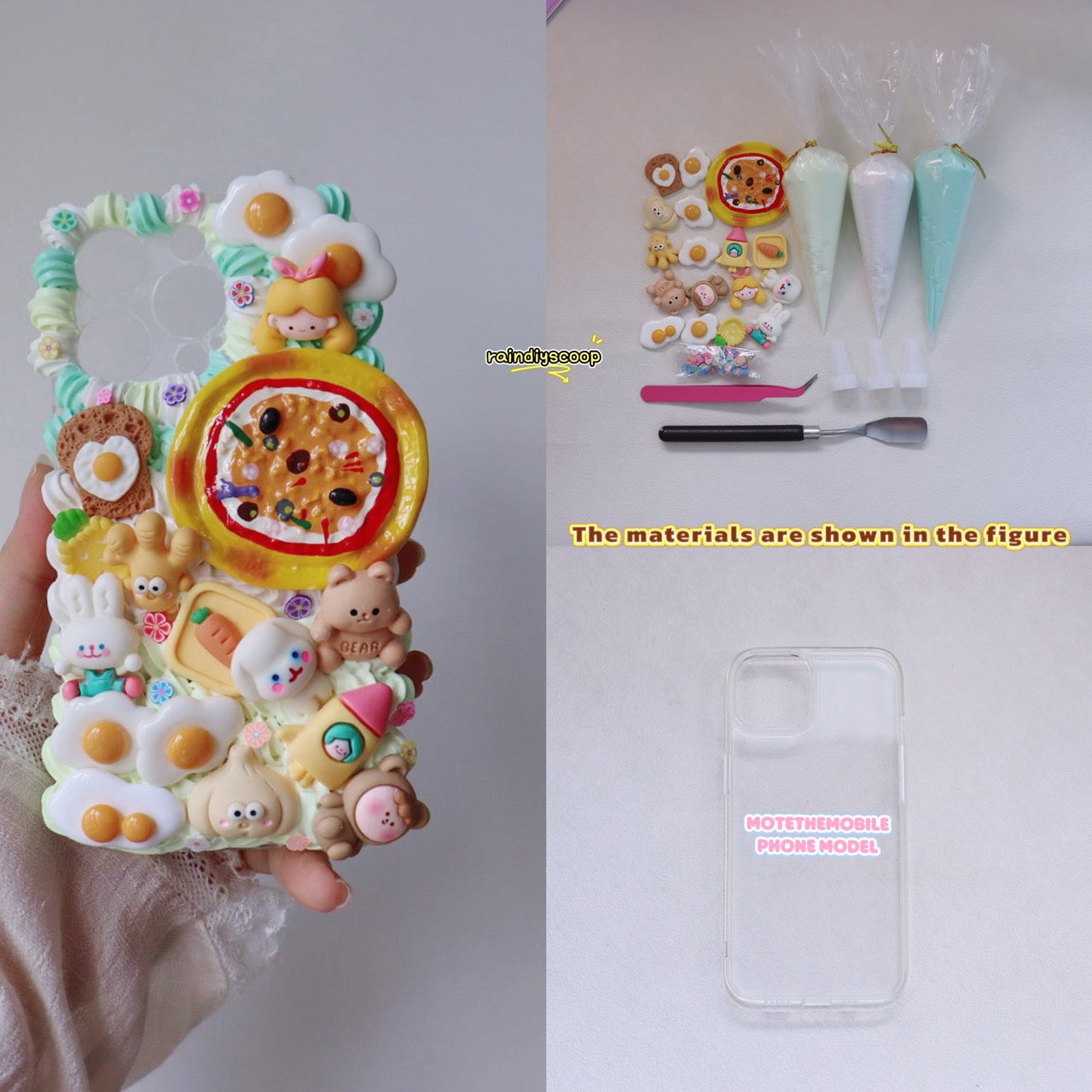 DIY Cream Glue Phone Case Kit Full Se (multiple styles)