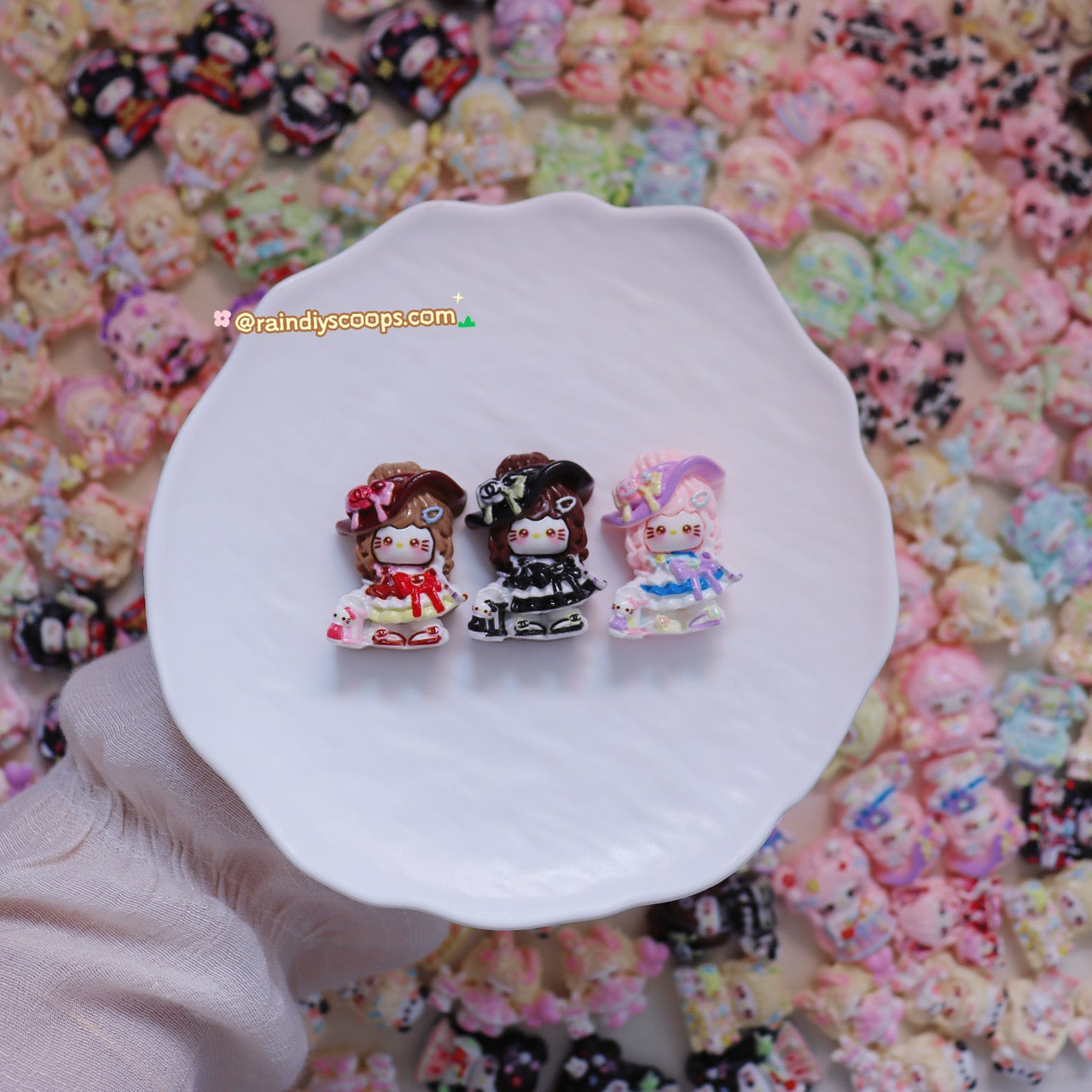Mixed style cute resin cartoon DIY decorative accessories