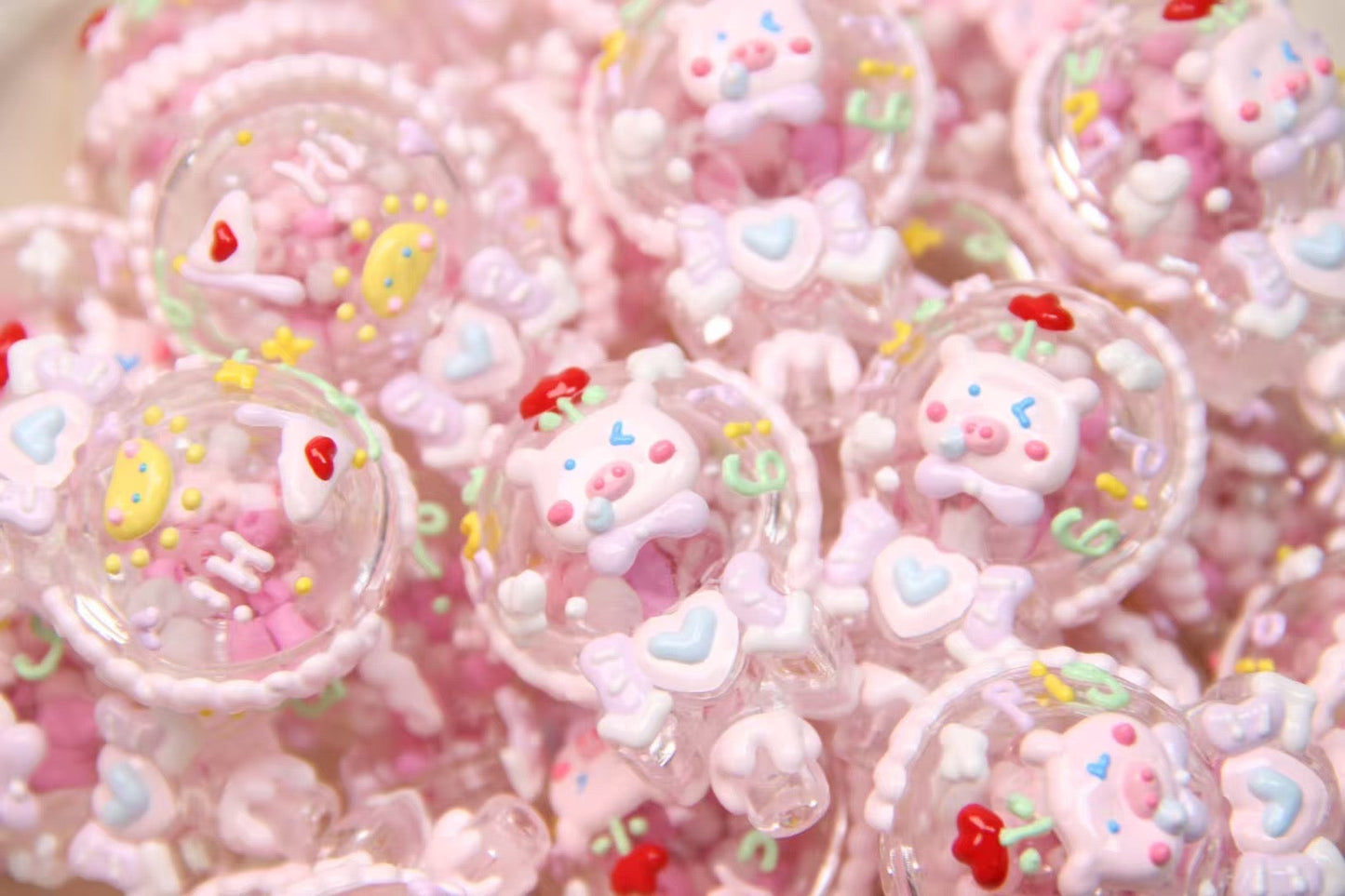 Hand-Painted Lollipop-Shaped Beads