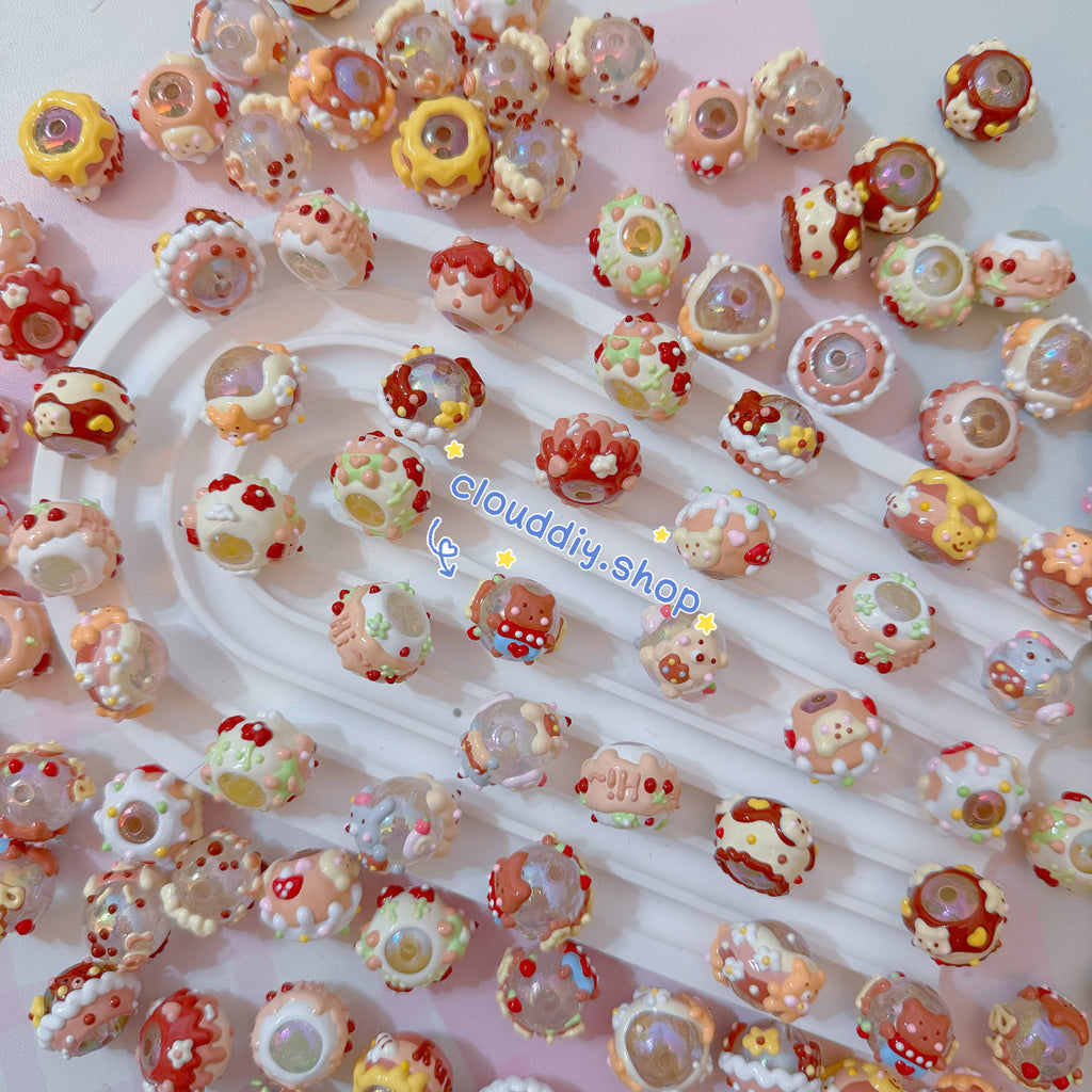 Hand-Painted Beads In Lovely Colors