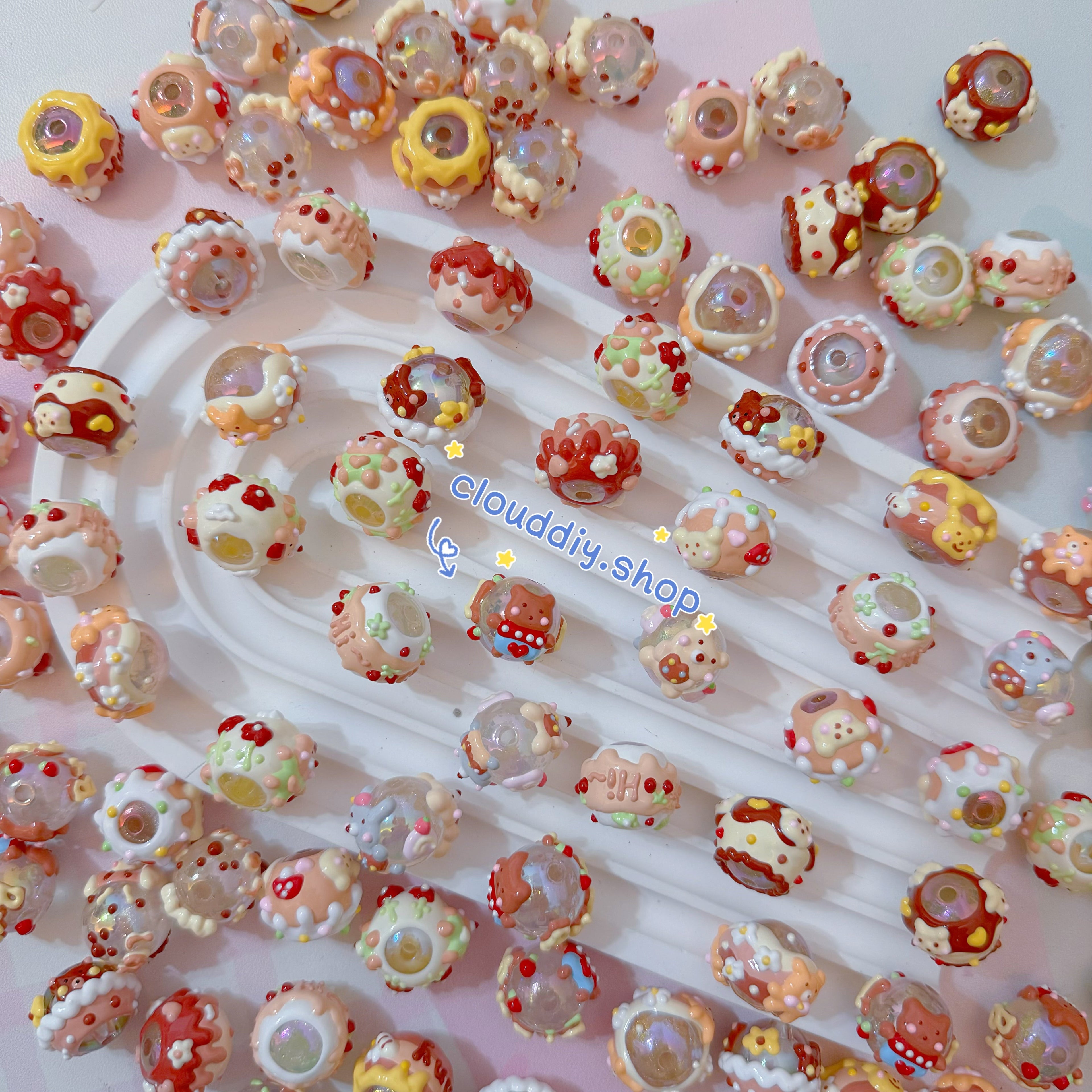 Hand-Painted Beads In Lovely Colors