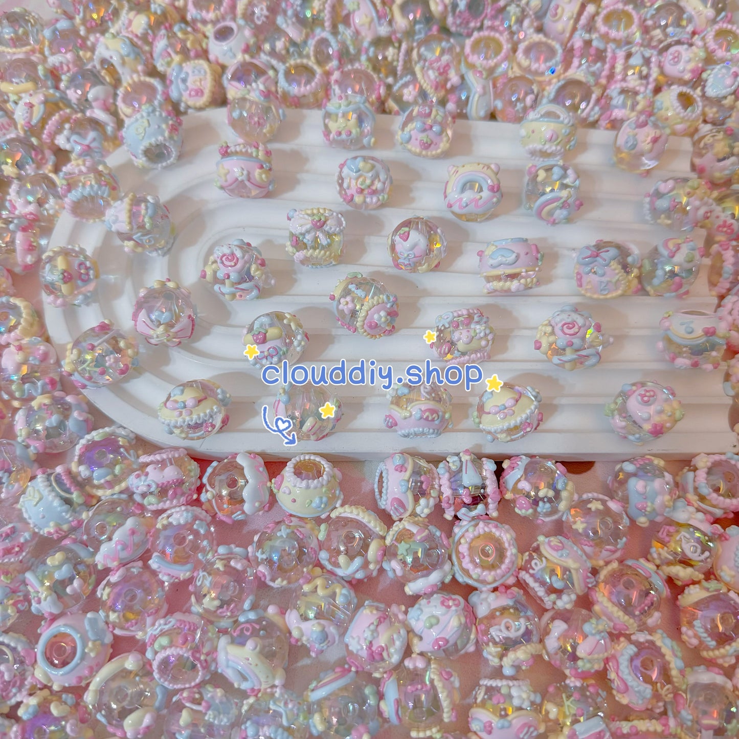 Translucent Hand-Painted Beads
