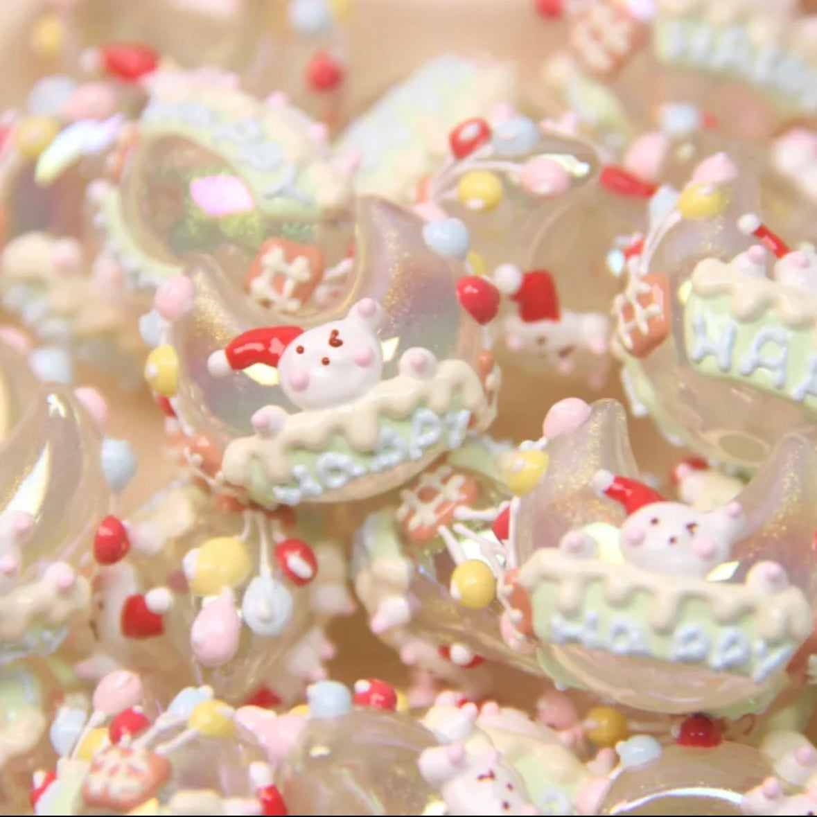 Hand-Painted Moon Bead