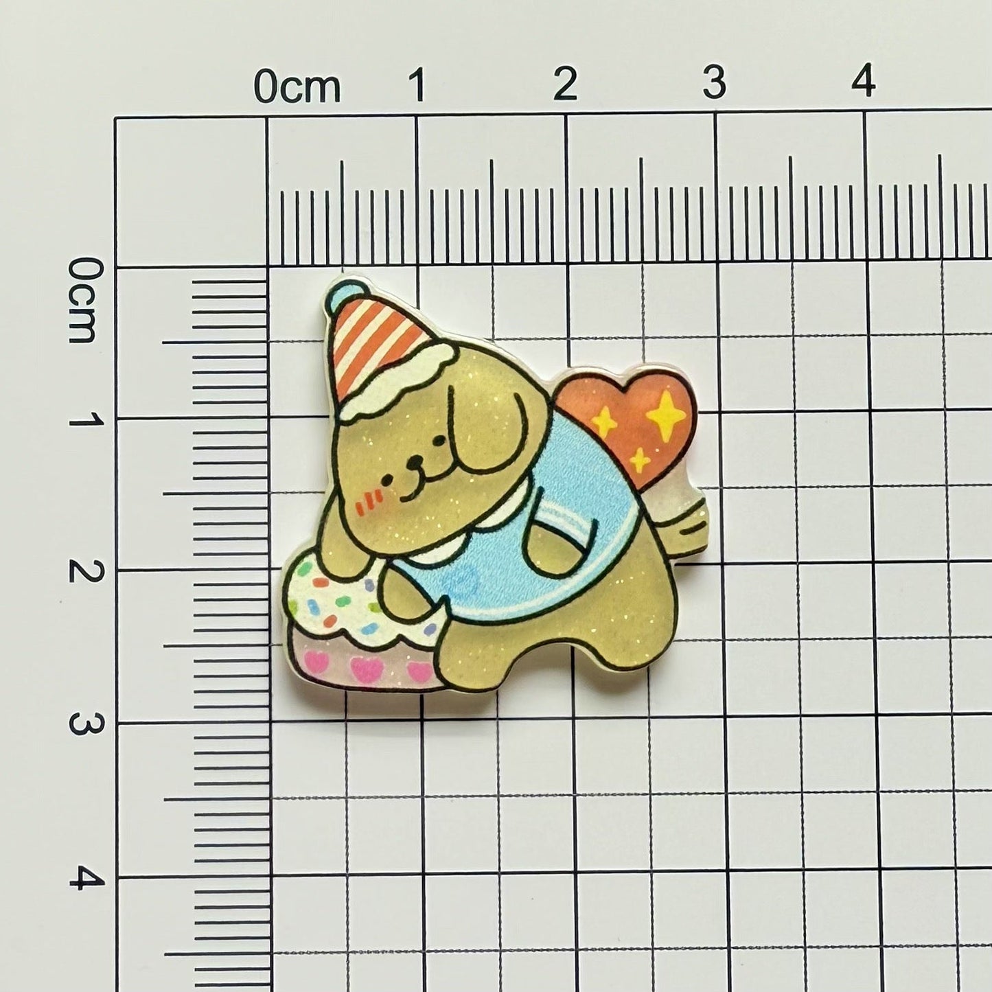 Line-Drawn Puppy Acrylic Patch