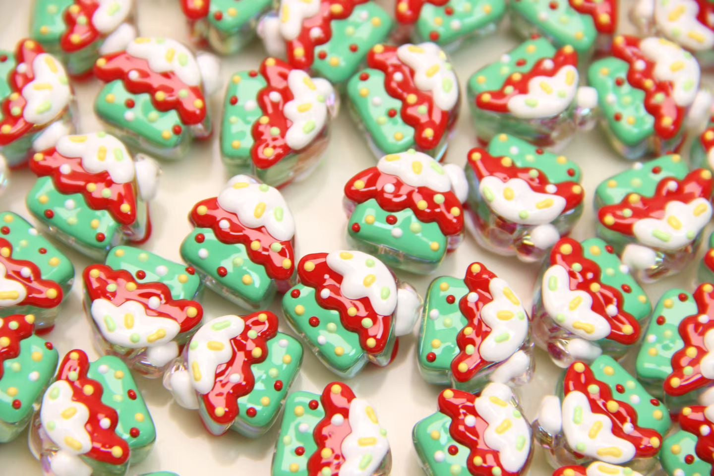 Christmas Hand-Painted Beads