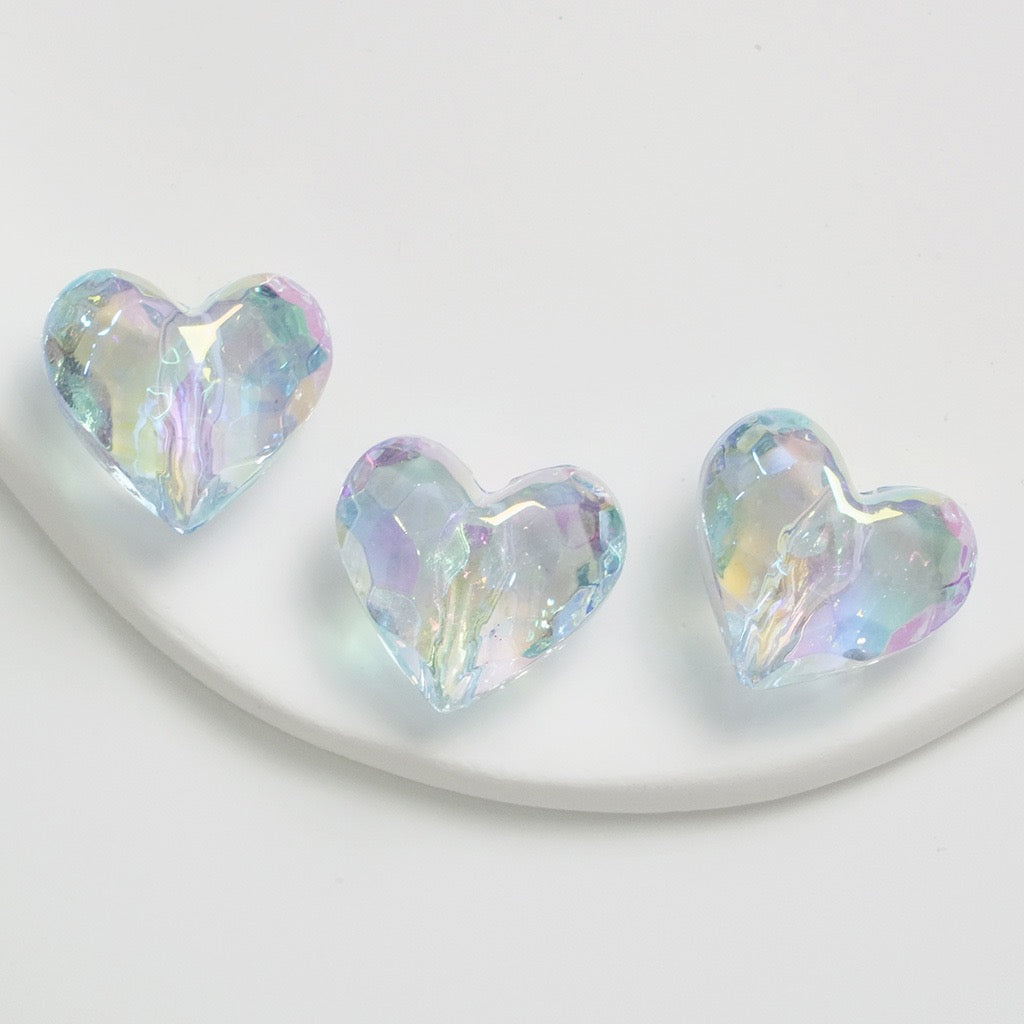 Transparent Star-Shaped Heart-Shaped Beads