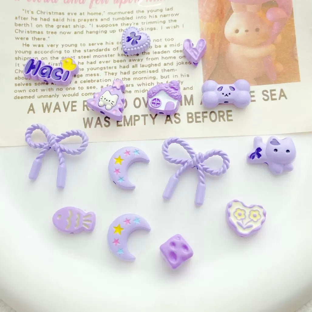 Purple-Colored Alloy Beads