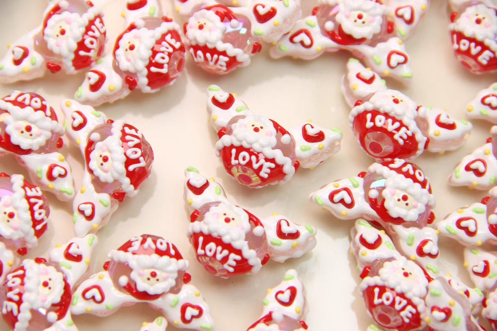 Christmas Hand-Painted Beads