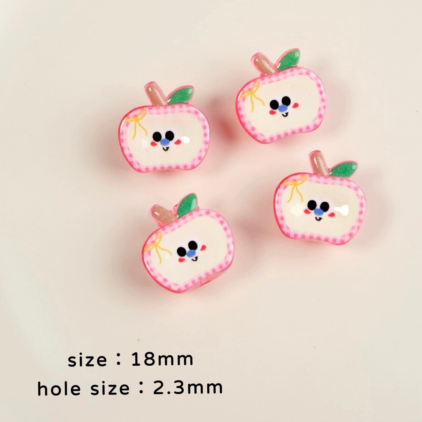 Apple-Shaped Beads
