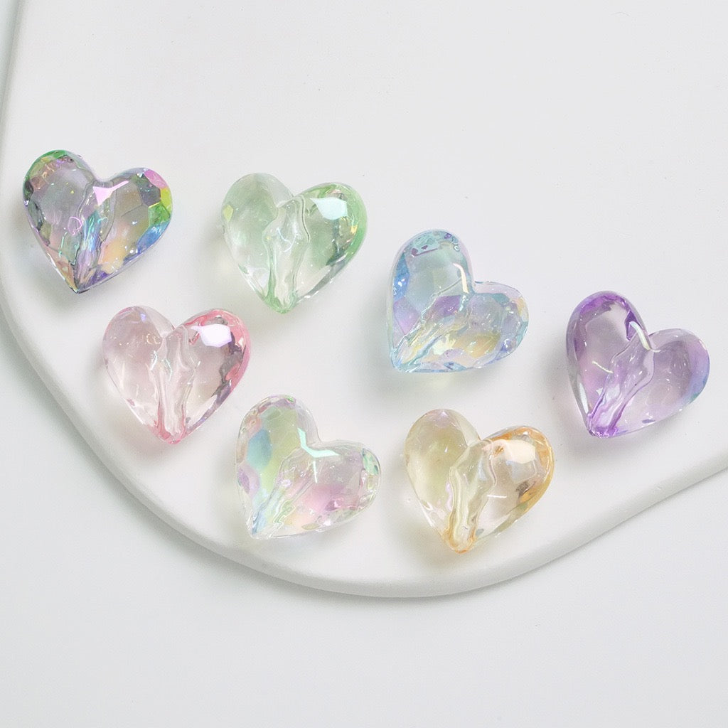 Transparent Star-Shaped Heart-Shaped Beads