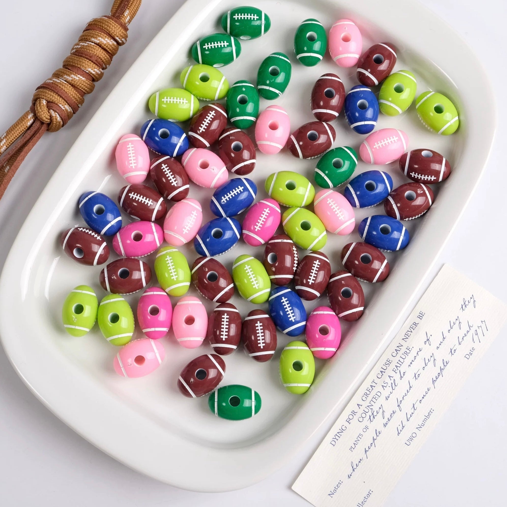 Rugby-Shaped Beads