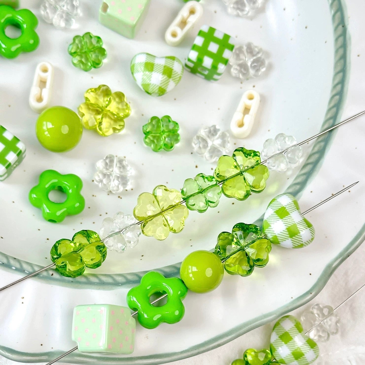 Green-Colored Beads