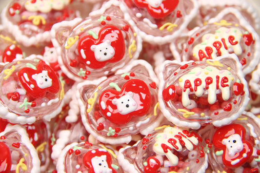 Red Hand-Painted Beads