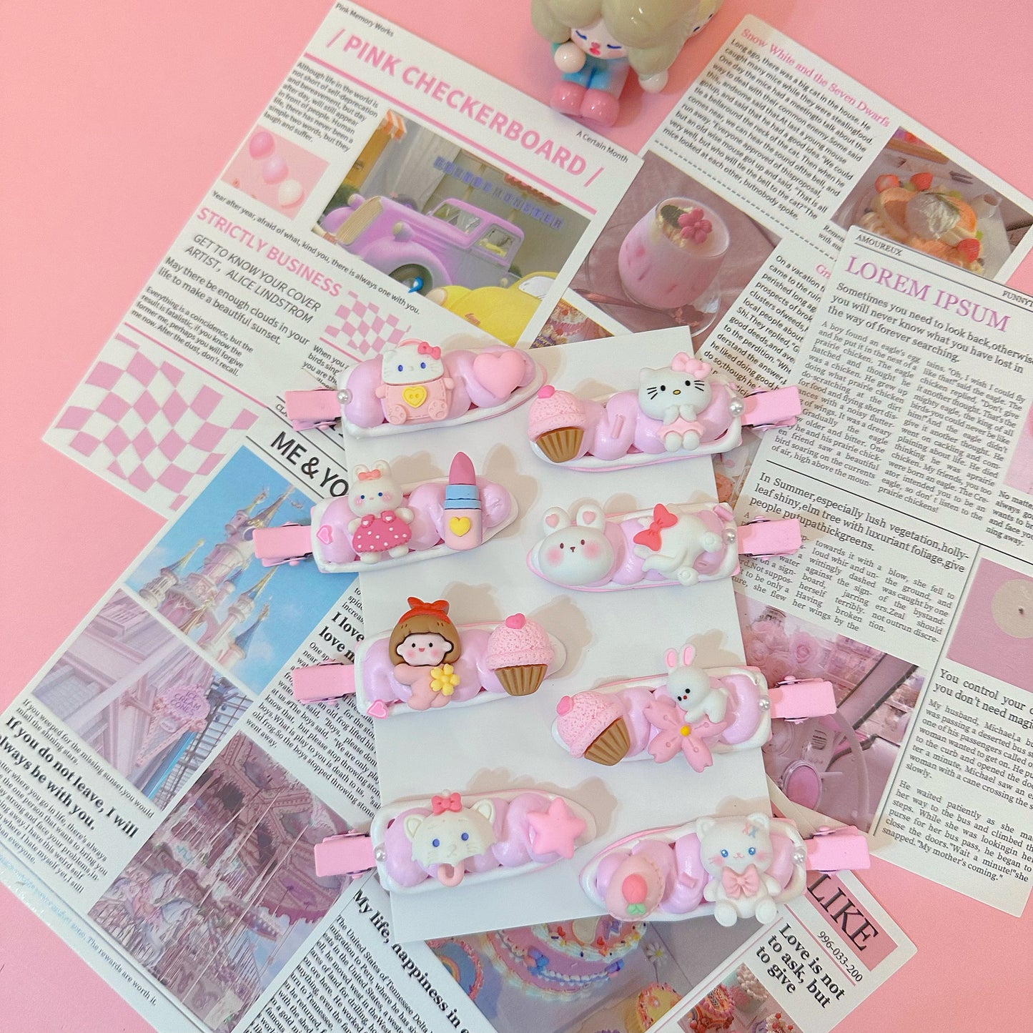 DIY Hair Clip Pink