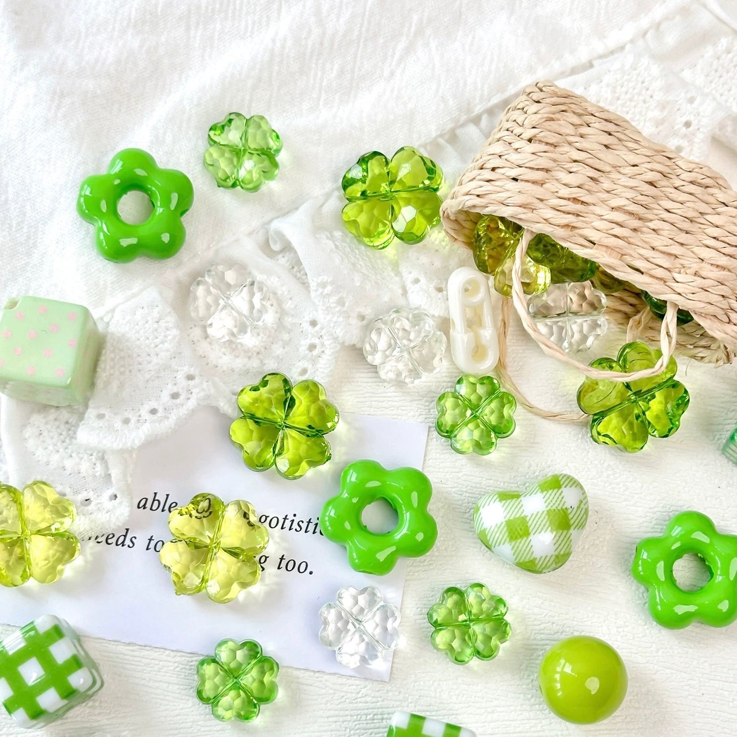 Green-Colored Beads