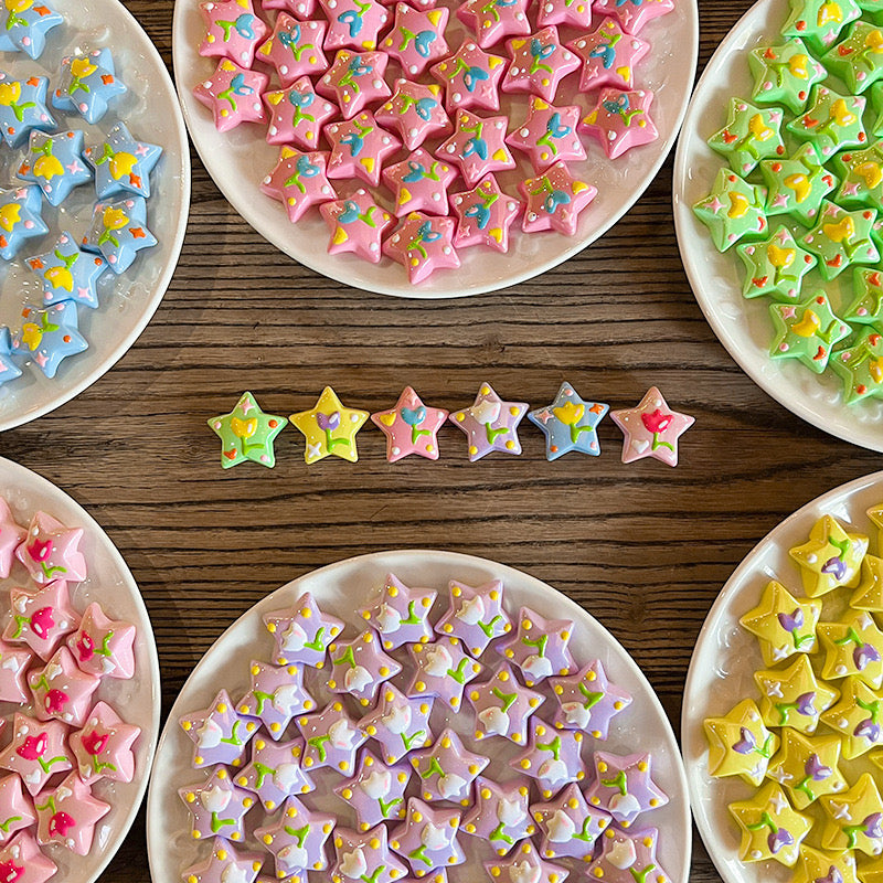Hand-painted Stars Beaded