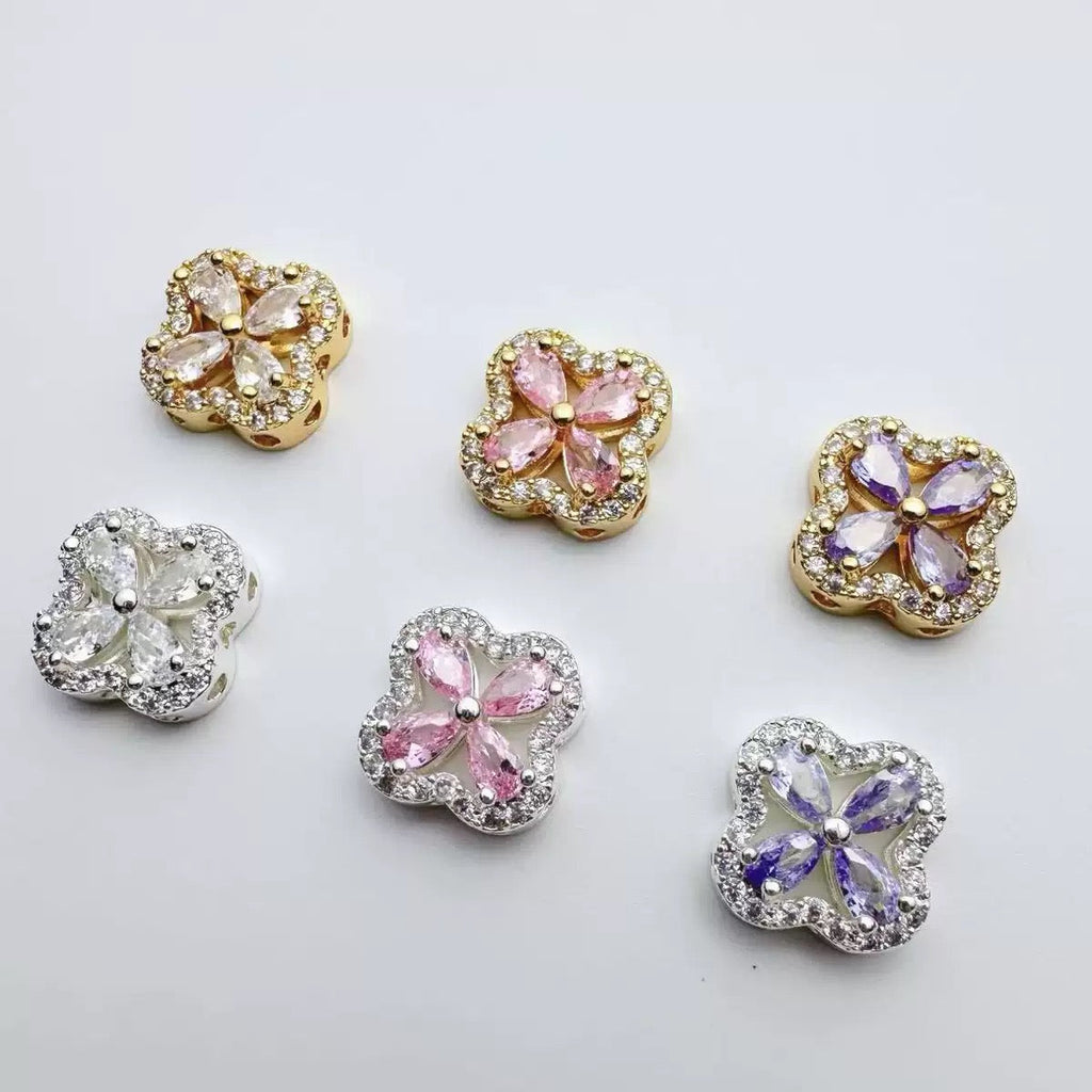 Crystal Flower Four-Way Beads