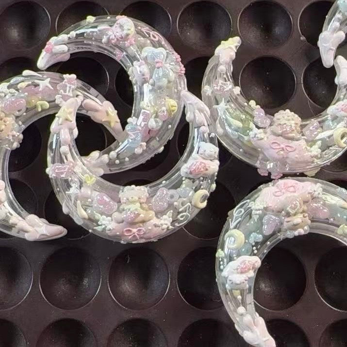 Hand-Painted Moon Beads