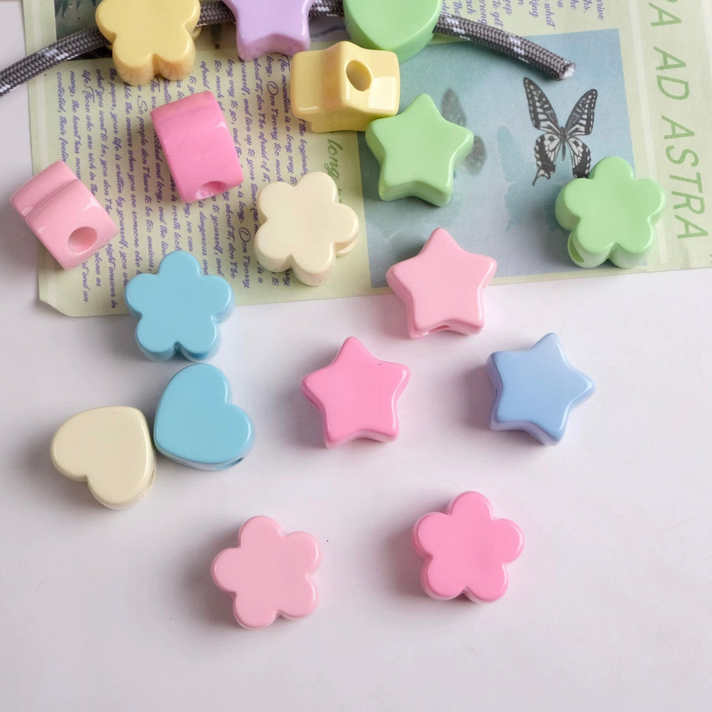 Star, Flower And Heart-Shaped Beads String
