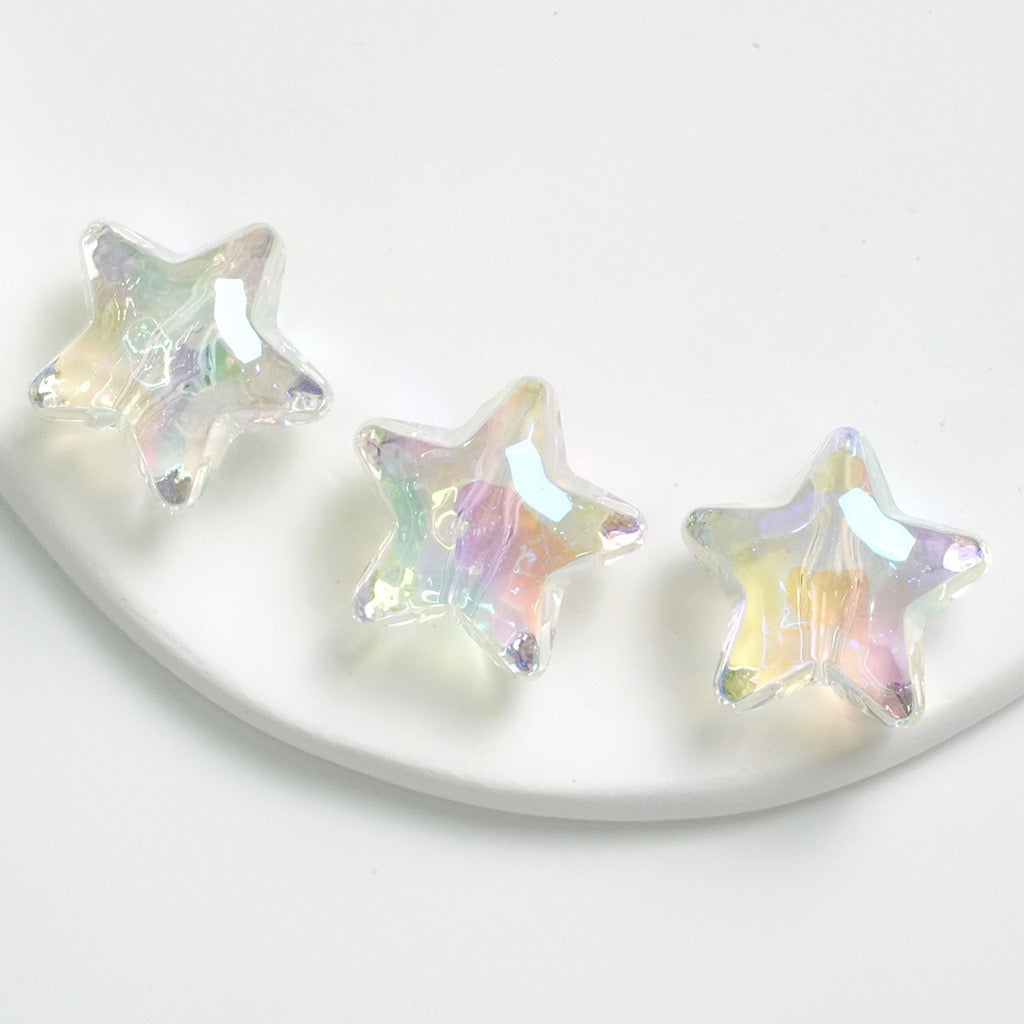 Transparent Star-Shaped Heart-Shaped Beads