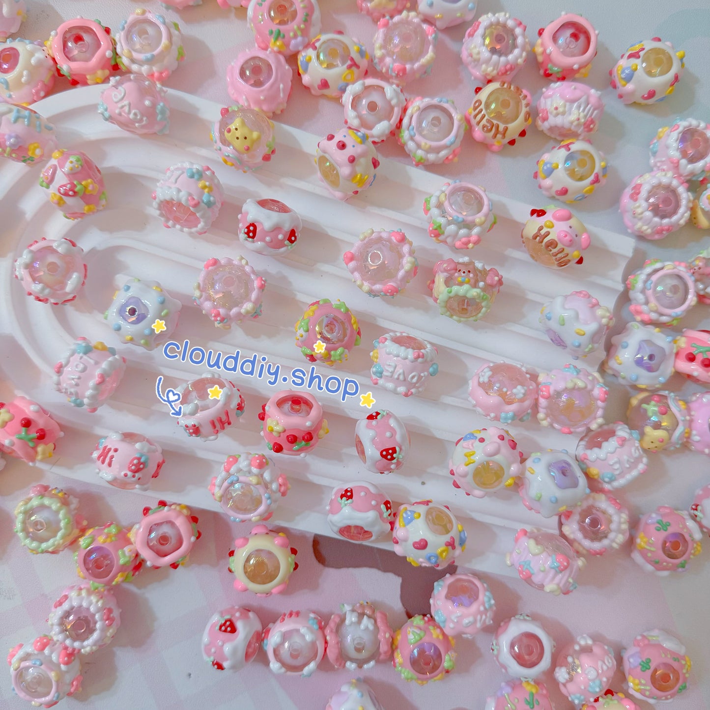 Hand-Painted Beads In Lovely Colors