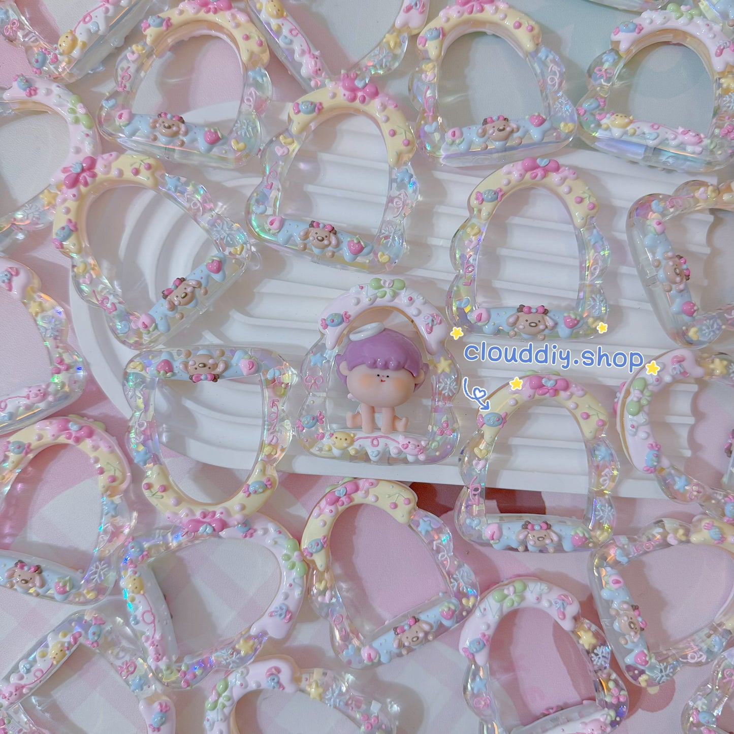 Hand-Painted Beads For Macaron Picture Frames