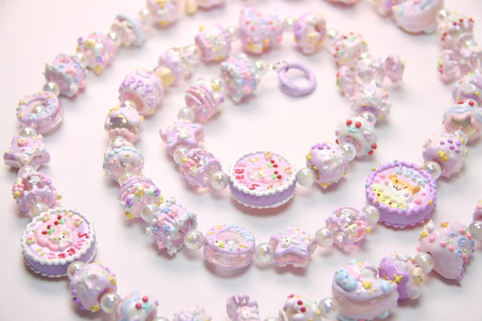 Purple Hand-Painted Beads