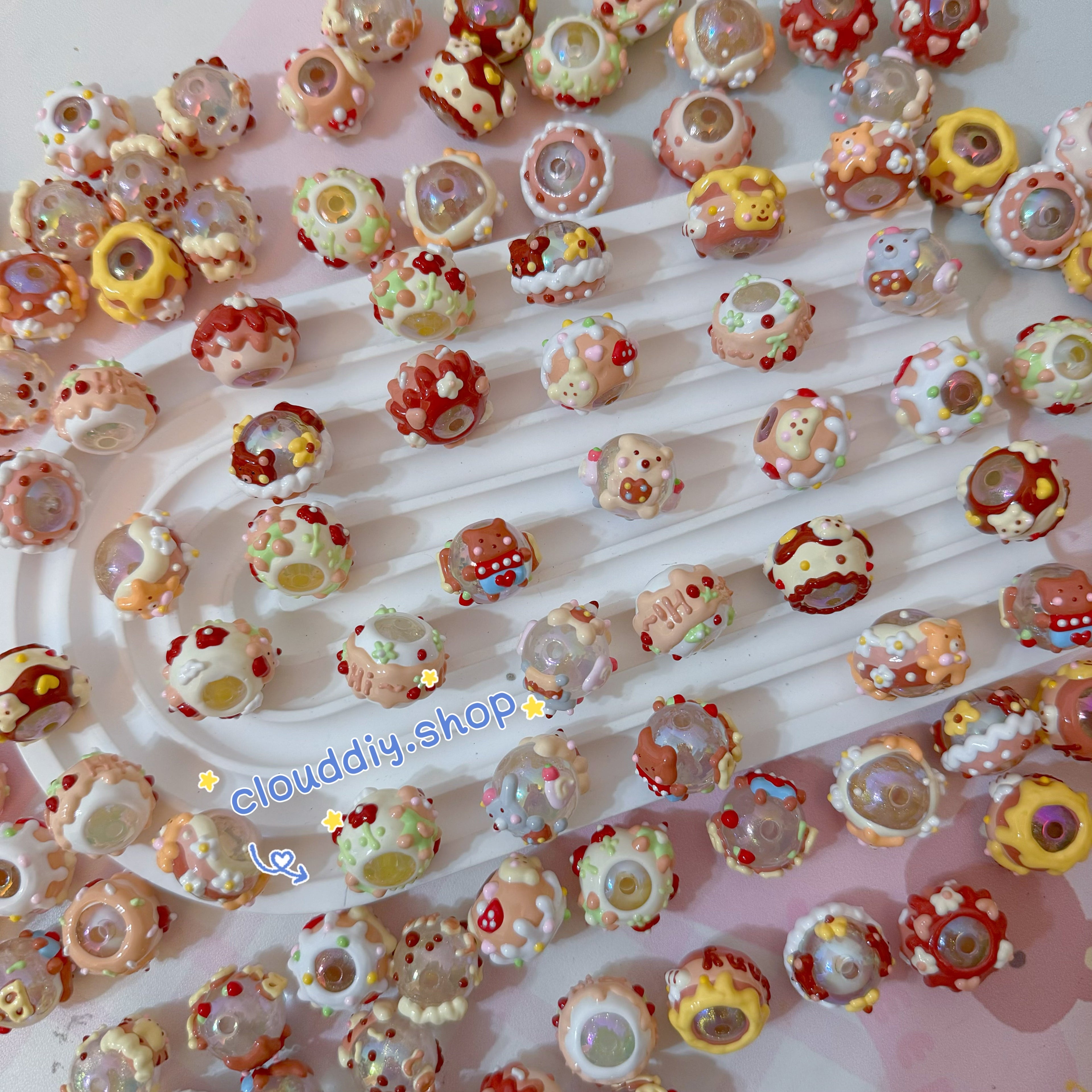 Hand-Painted Beads In Lovely Colors