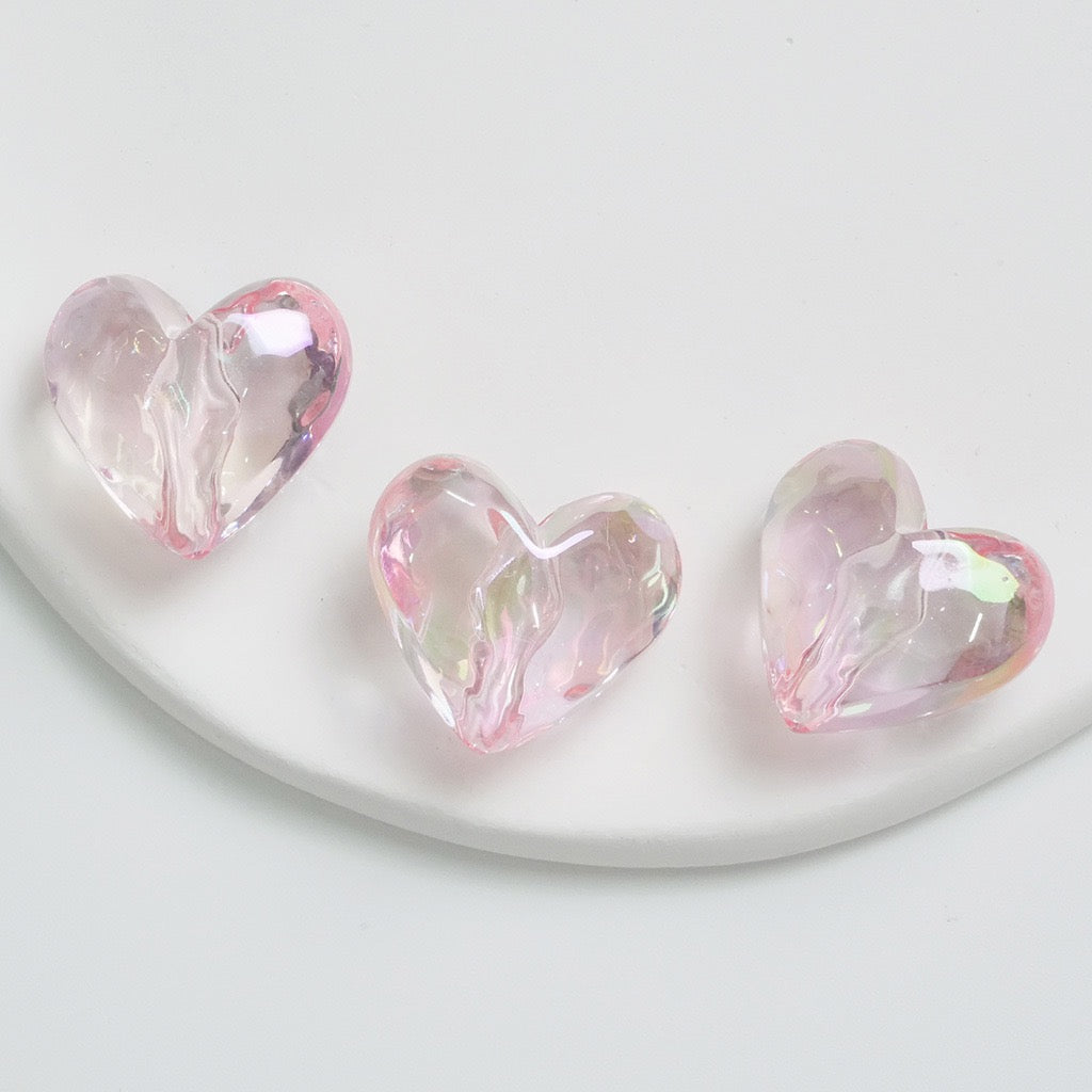 Transparent Star-Shaped Heart-Shaped Beads