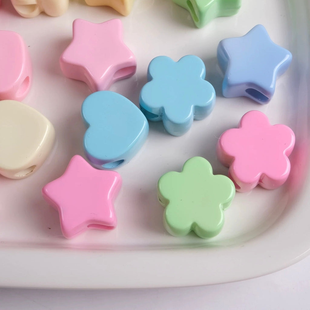 Star, Flower And Heart-Shaped Beads String