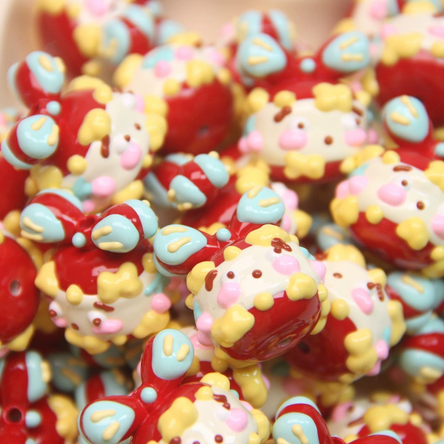 Milk Carton Hand-Painted Beads
