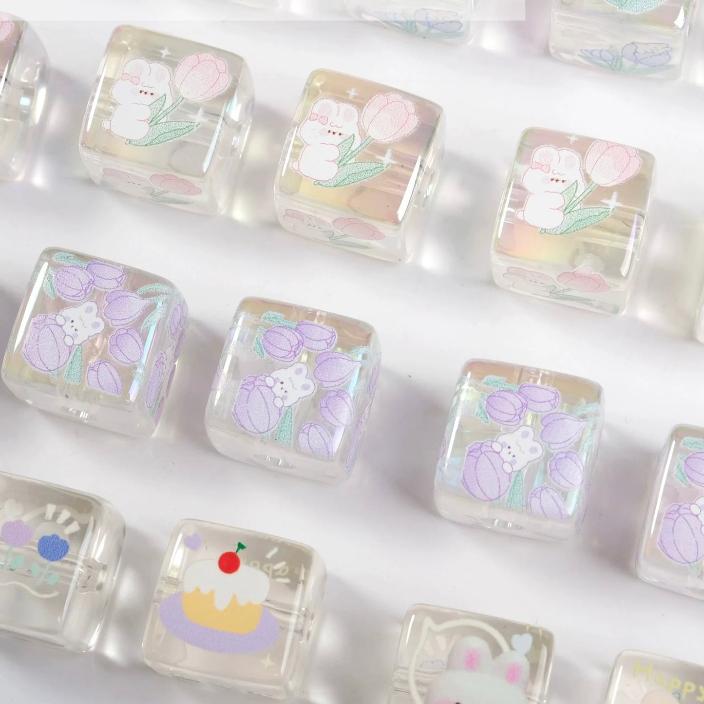 Translucent Square Bead String