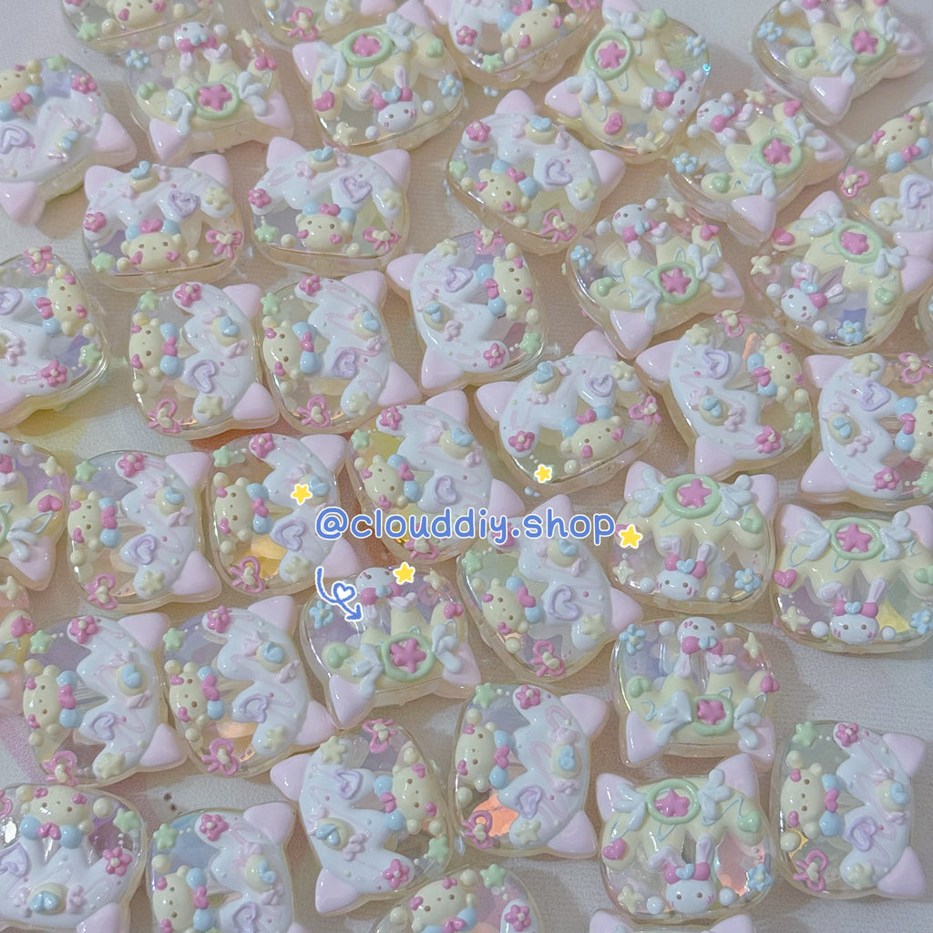 Hand-Painted Alien Cat Head Beads