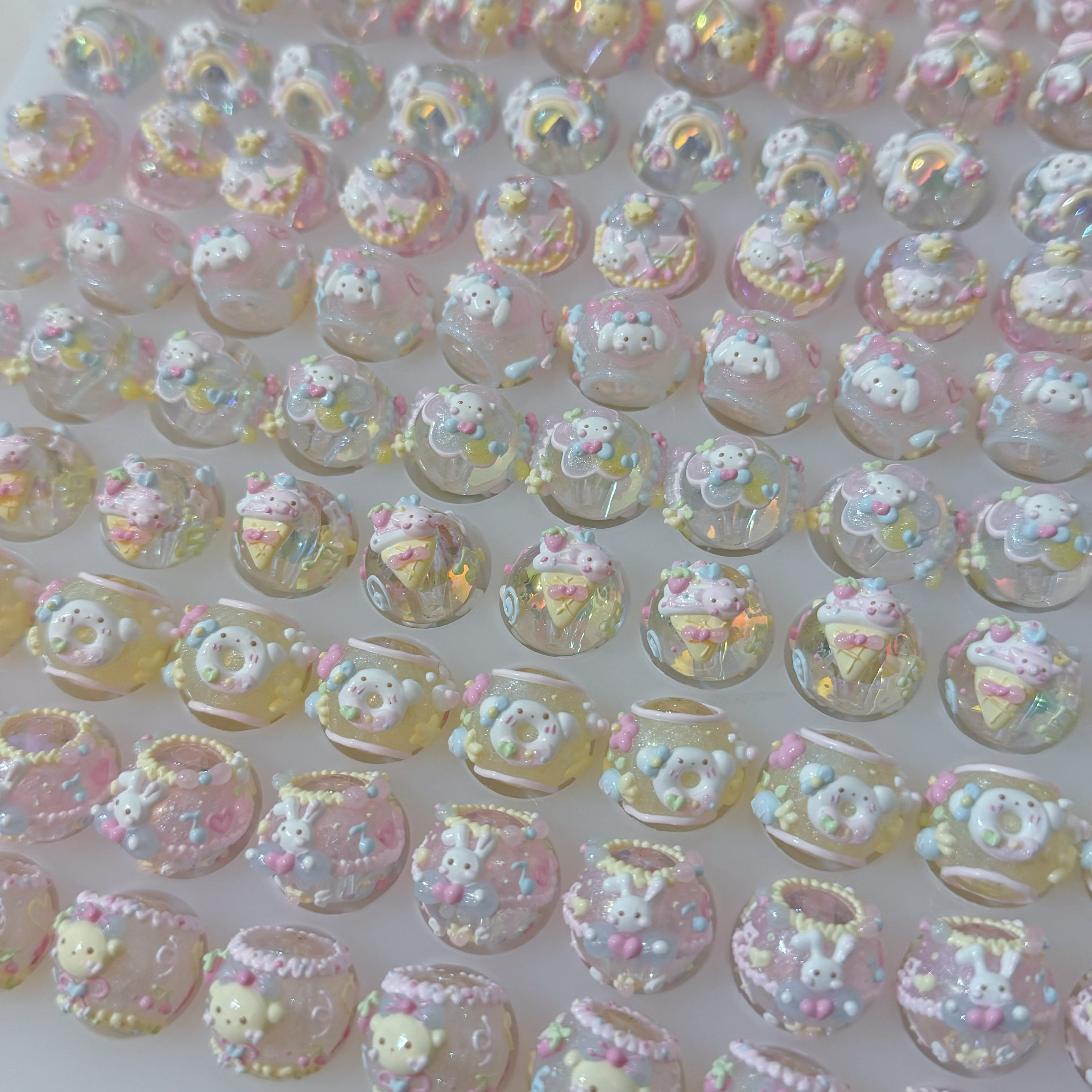 Macaron Cartoon Hand-Painted Beads