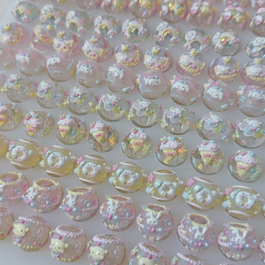 Macaron Cartoon Hand-Painted Beads