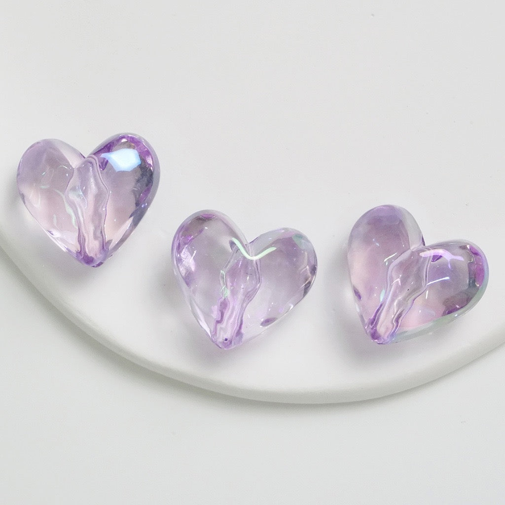 Transparent Star-Shaped Heart-Shaped Beads
